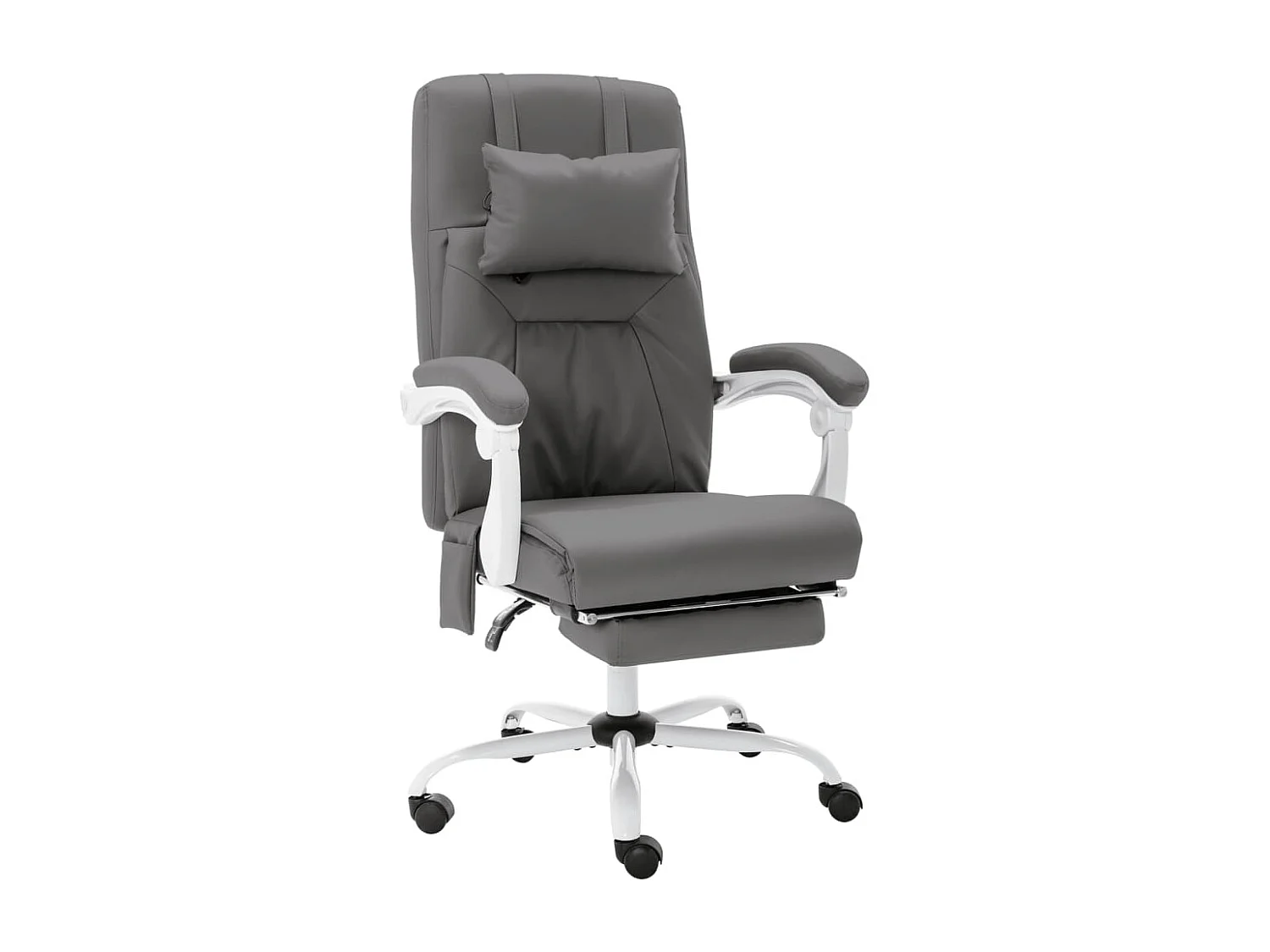 Massage-Bürostuhl Grau Kunstleder
