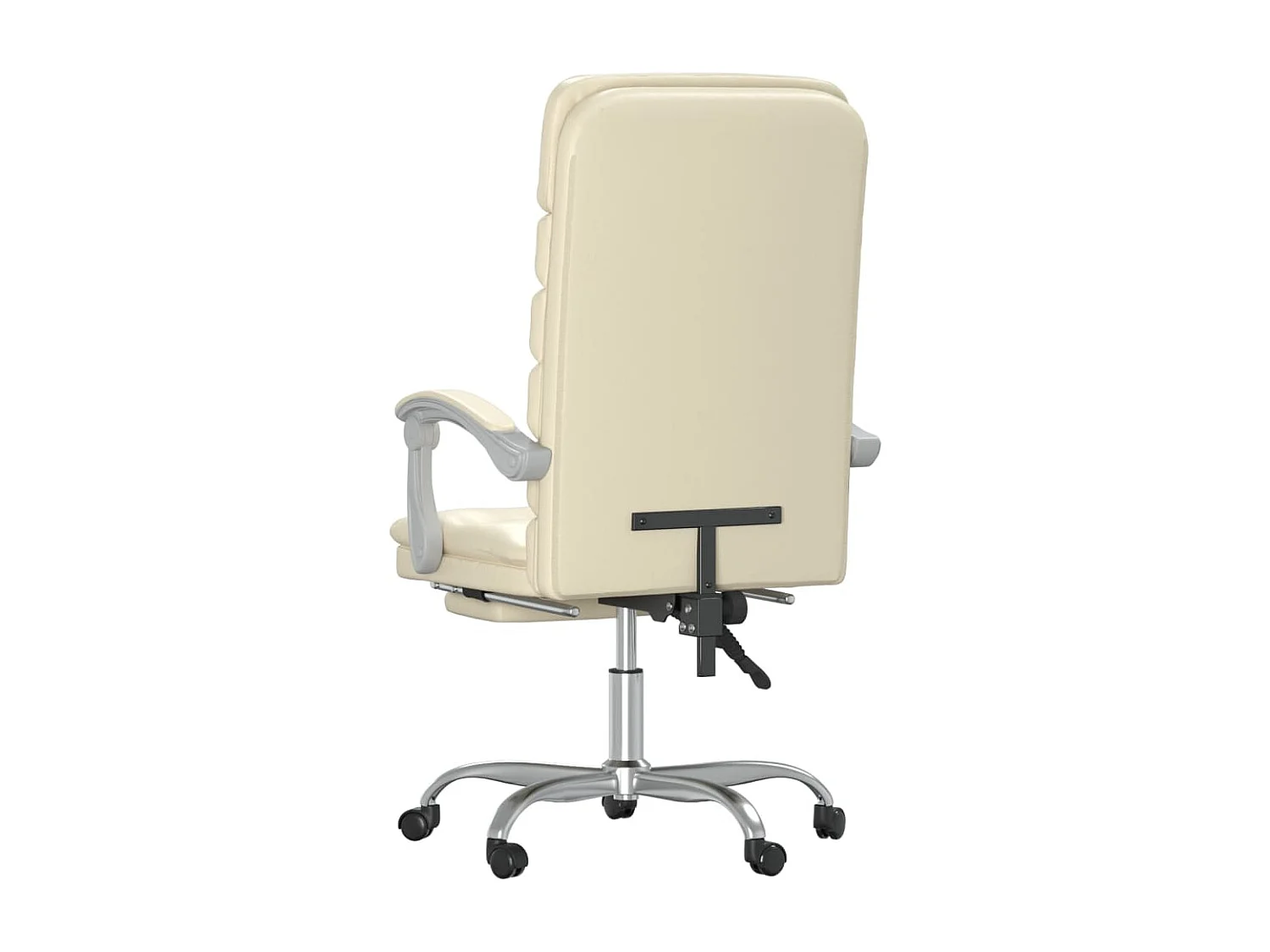 Fauteuil de massage inclinable de bureau Crème Similicuir