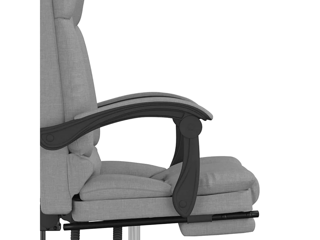 Sedia da Ufficio Massaggio Reclinabile Grigio chiaro in Tessuto