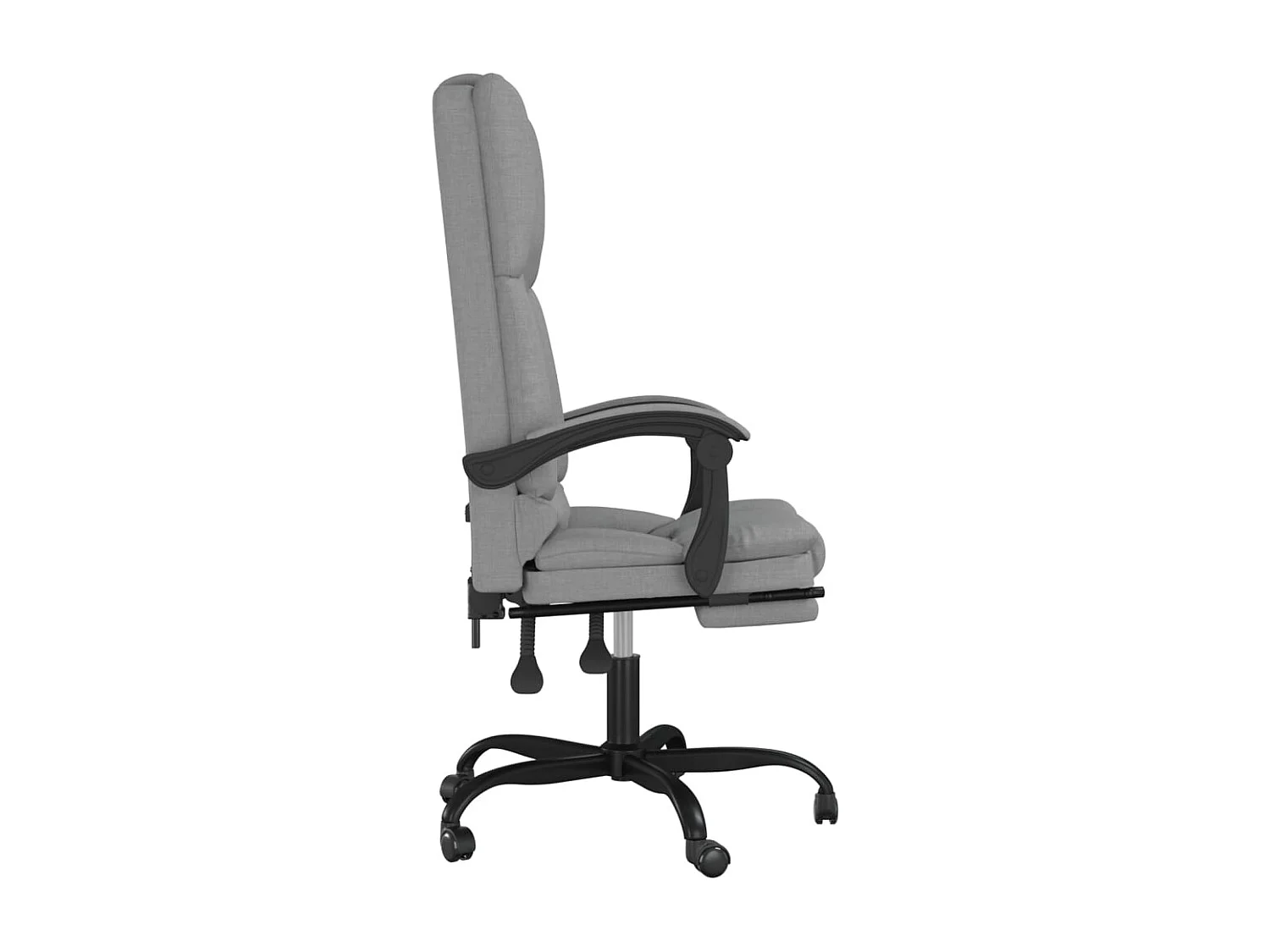 Fauteuil de massage inclinable de bureau Gris clair Tissu