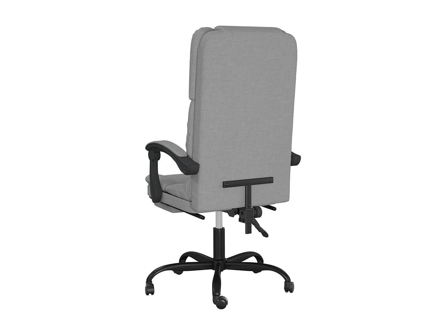 Fauteuil de massage inclinable de bureau Gris clair Tissu