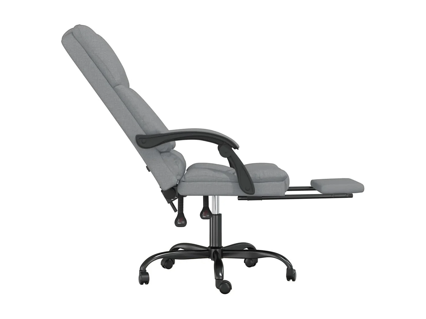 Fauteuil de massage inclinable de bureau Gris clair Tissu