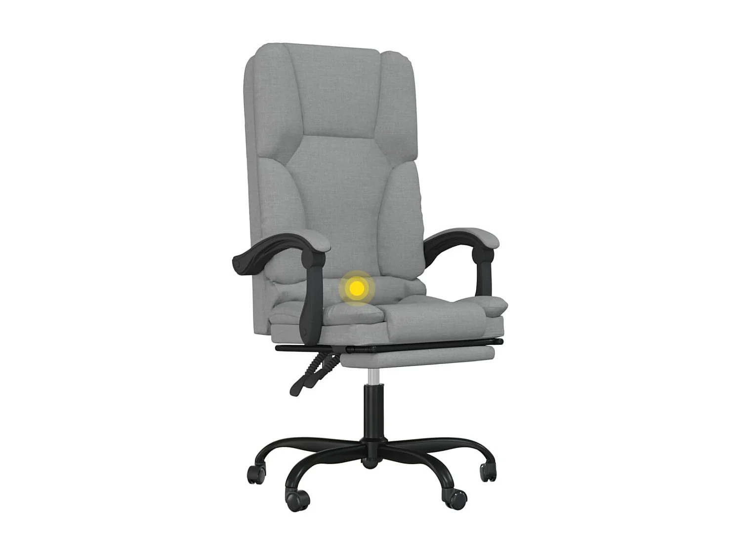 Fauteuil de massage inclinable de bureau Gris clair Tissu