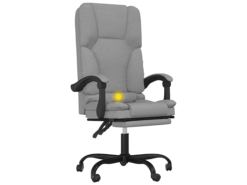 Bürostuhl mit Massagefunktion Hellgrau Stoff