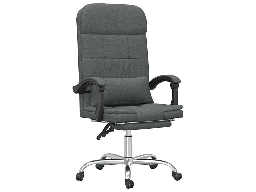 Fauteuil de massage inclinable de bureau Gris foncé Tissu