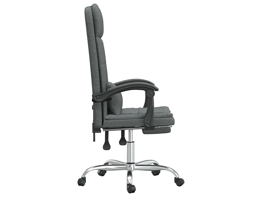 Fauteuil de massage inclinable de bureau Gris foncé Tissu