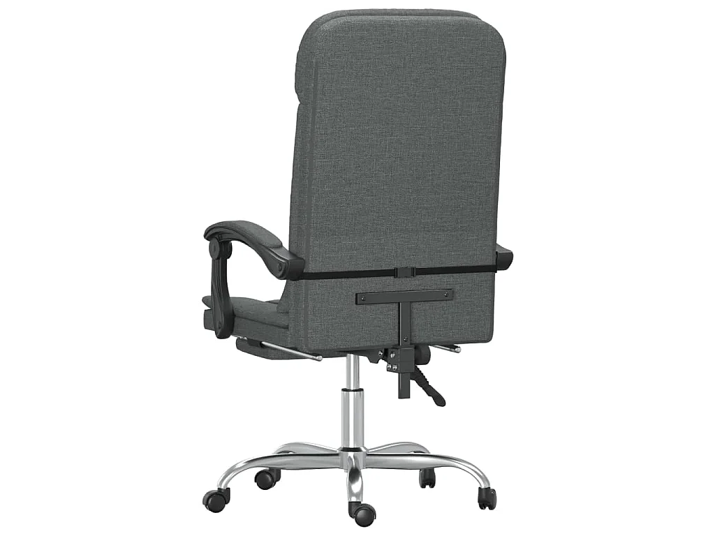 Fauteuil de massage inclinable de bureau Gris foncé Tissu