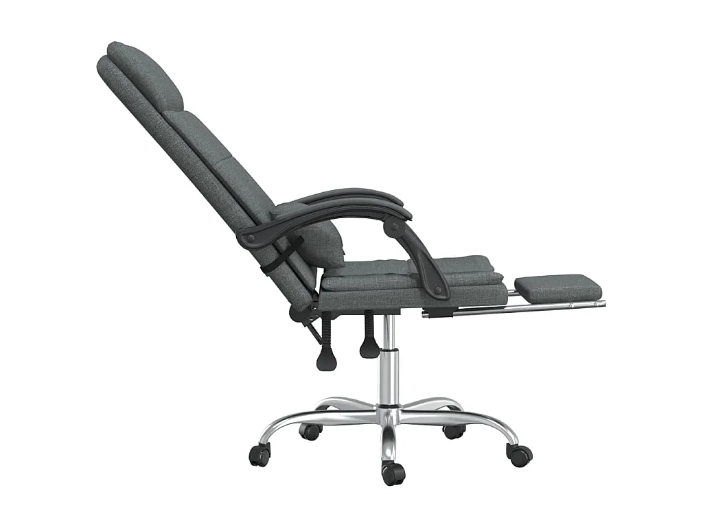Fauteuil de massage inclinable de bureau Gris foncé Tissu