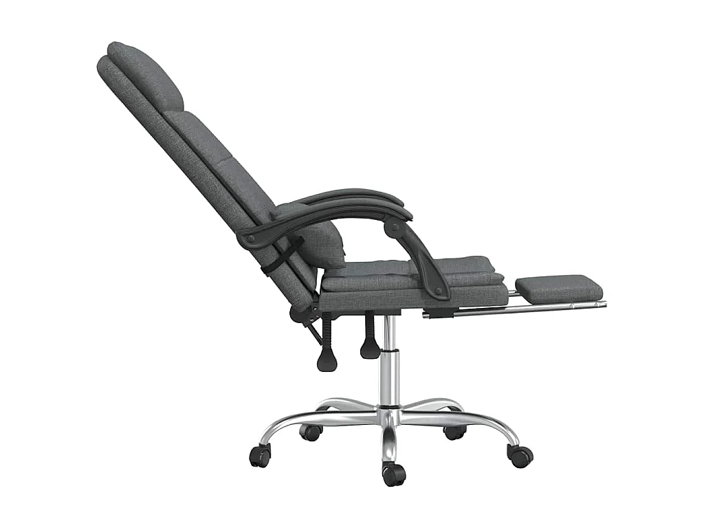 Bürostuhl mit Massagefunktion Dunkelgrau Stoff