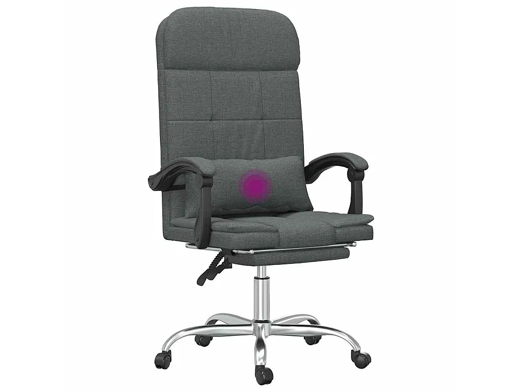 Bürostuhl mit Massagefunktion Dunkelgrau Stoff