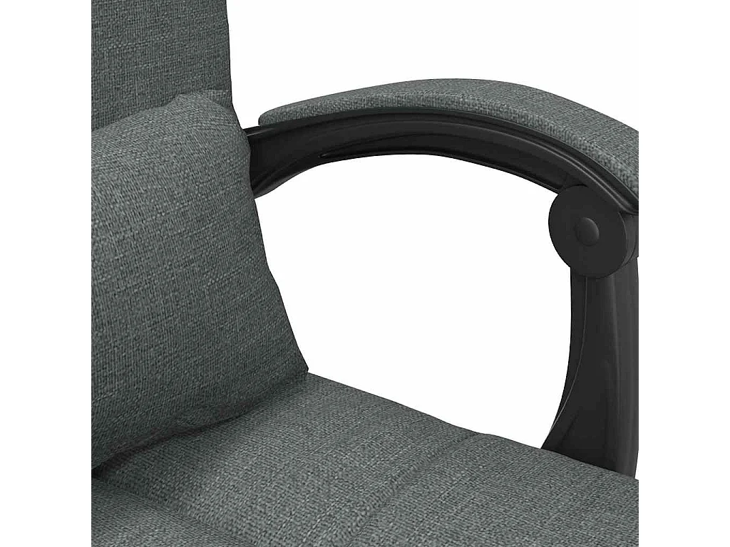 Fauteuil de massage inclinable de bureau Gris foncé Tissu