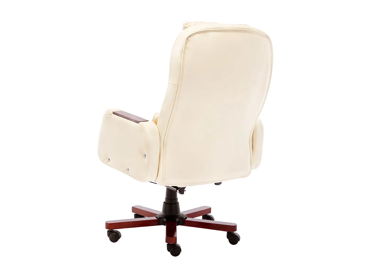 Kantoorstoel kunstleer crèmekleurig