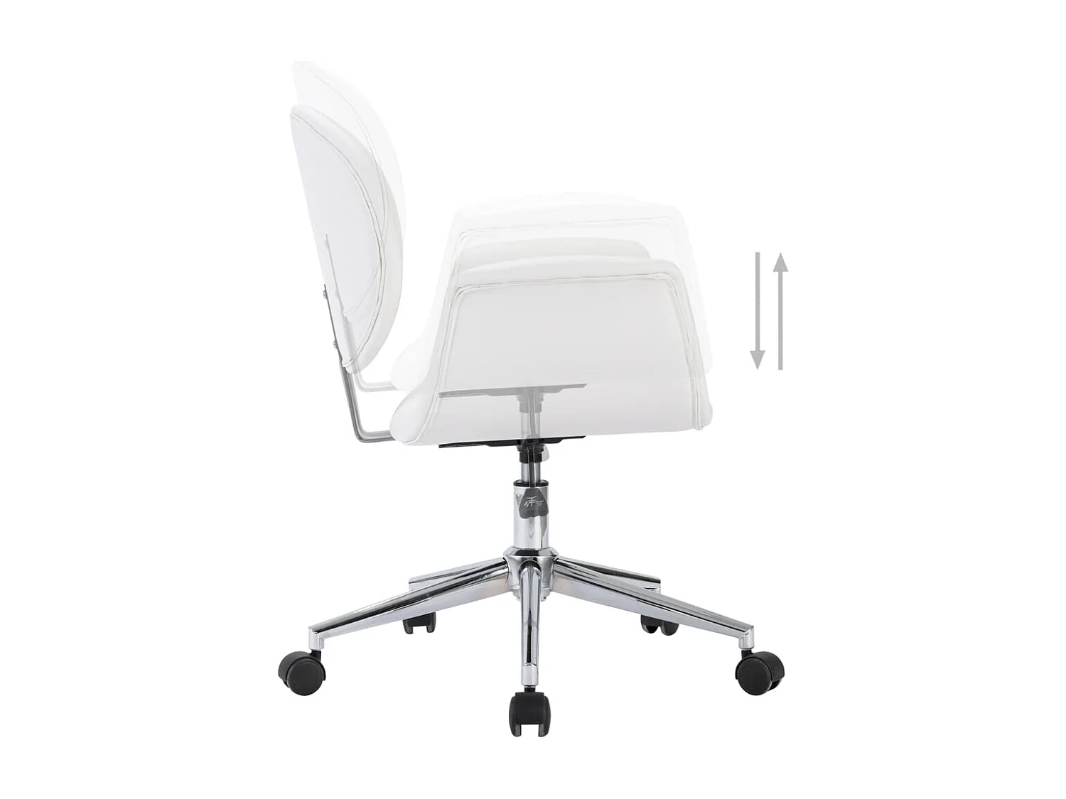 Chaise pivotante de bureau Blanc Similicuir