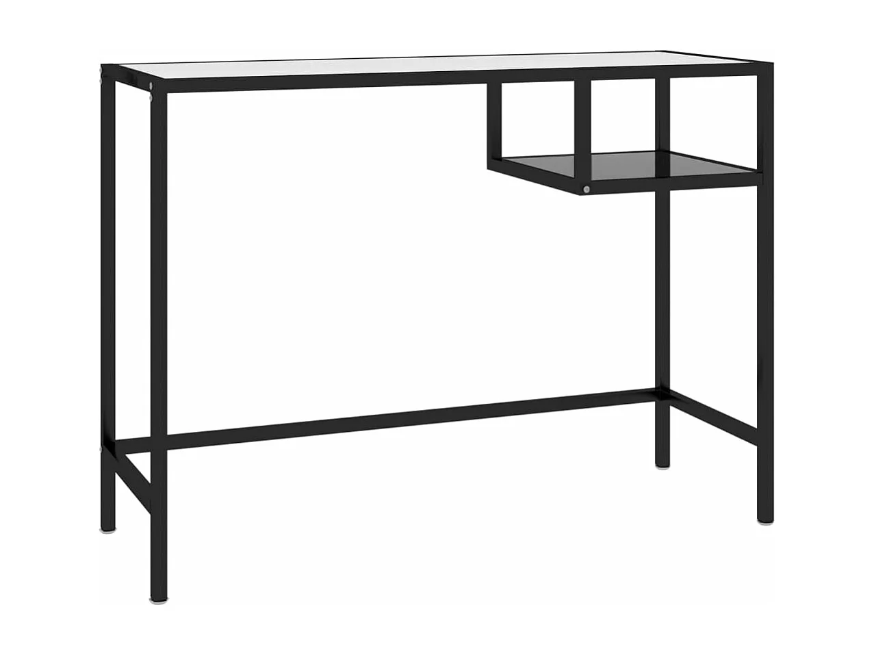 Computertisch Schwarz 100x36x74 cm Glas