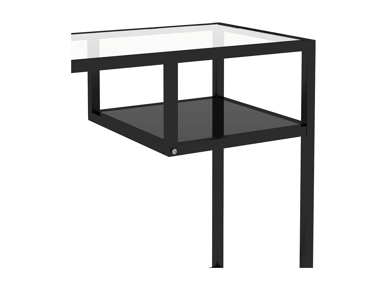 Escritorio para ordenador vidrio negro 100x36x74 cm