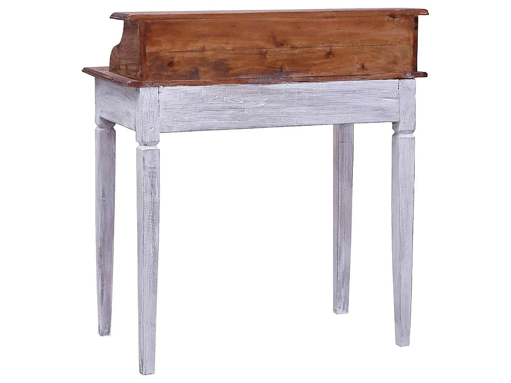 Bureau d'écriture et tiroirs 90x50x101 cm bois massif d'acajou