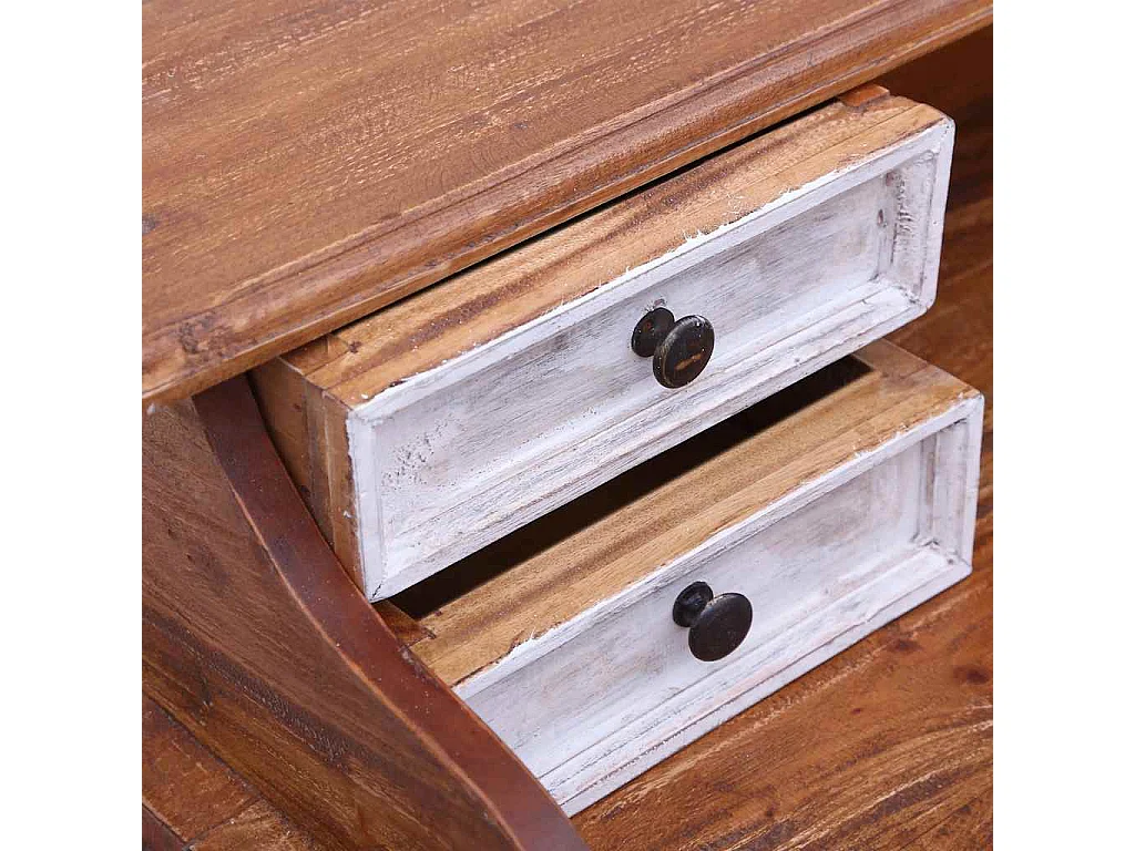Bureau d'écriture et tiroirs 90x50x101 cm bois massif d'acajou