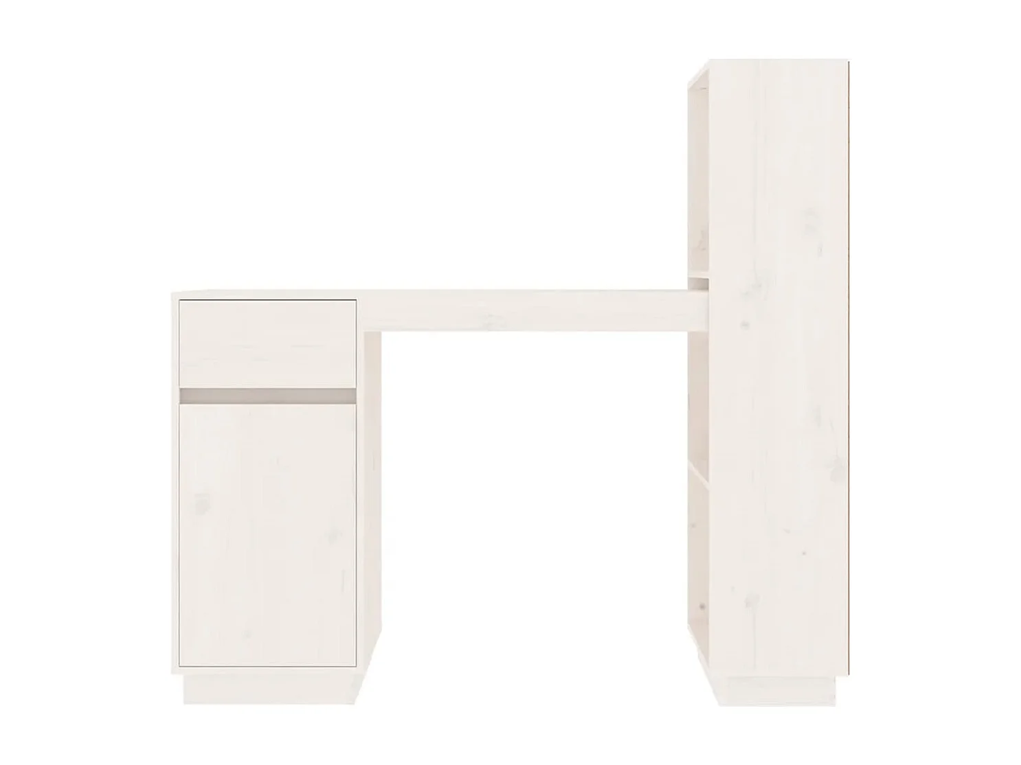 Secretária 110x53x117 cm madeira de pinho maciça branco