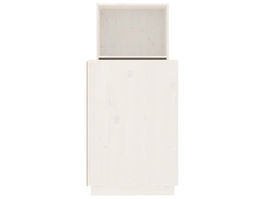 Bureau Blanc 110x53x117 cm Bois massif de pin
