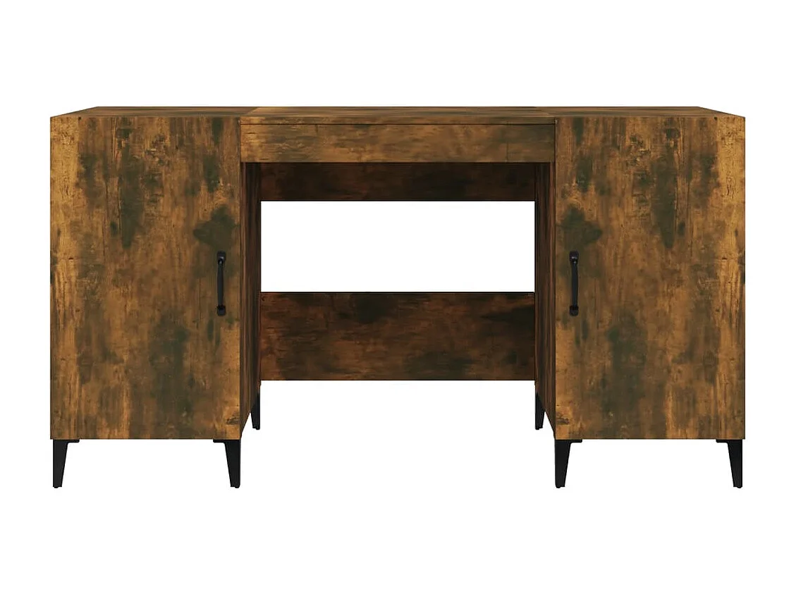 Bureau Chêne fumé 140x50x75 cm Bois d'ingénierie