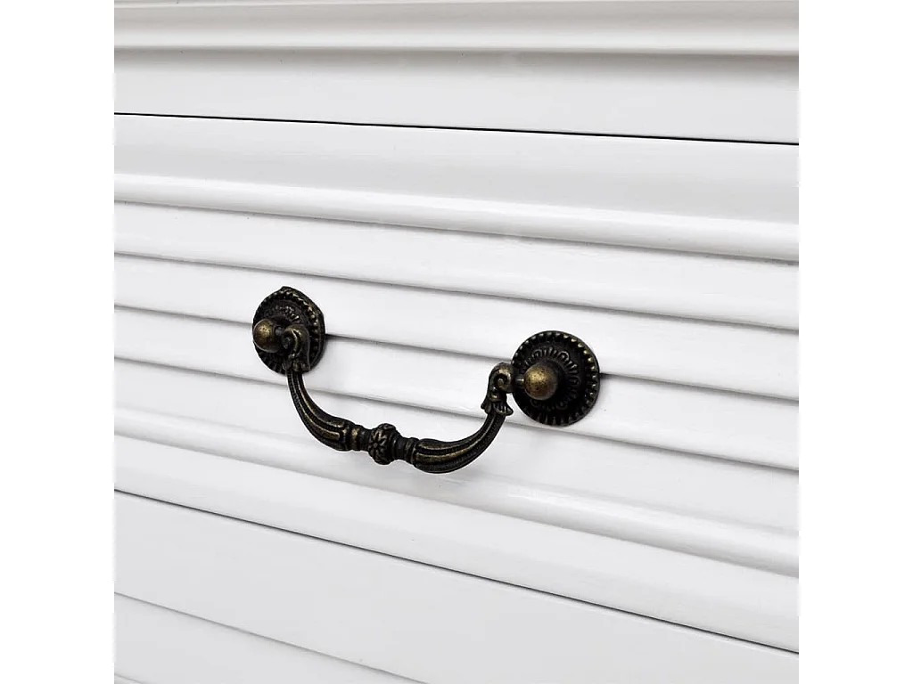 Scrivania a Doppia Colonna Bianca 140x48x80 cm