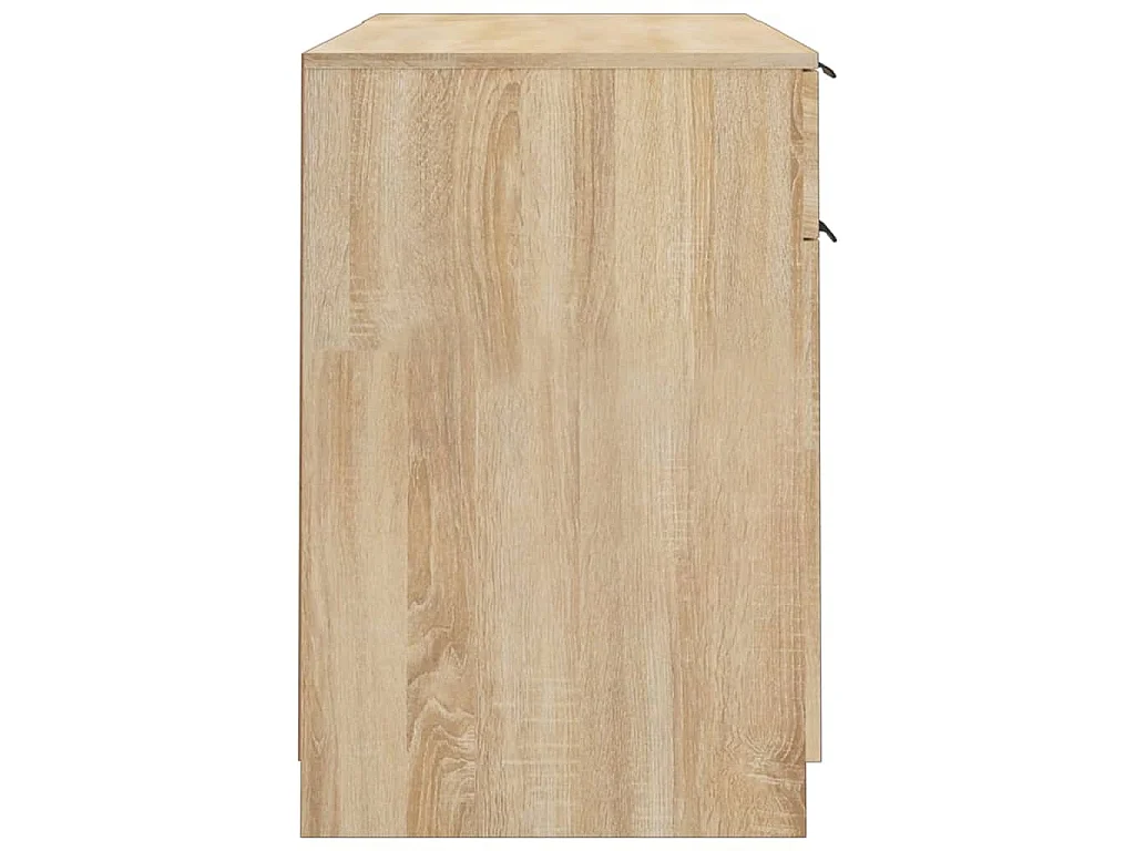 Scrivania con Mobile Laterale Rovere Sonoma Legno Multistrato