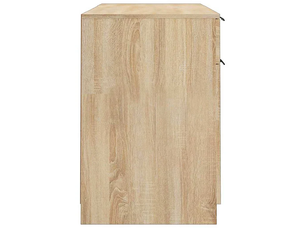 Bureau avec armoire latérale Chêne sonoma Bois d'ingénierie