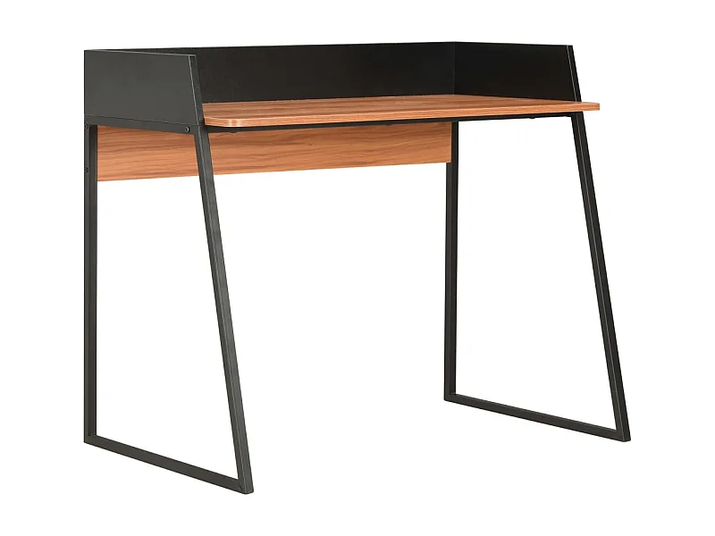 Bureau Noir et marron 90x60x88 cm