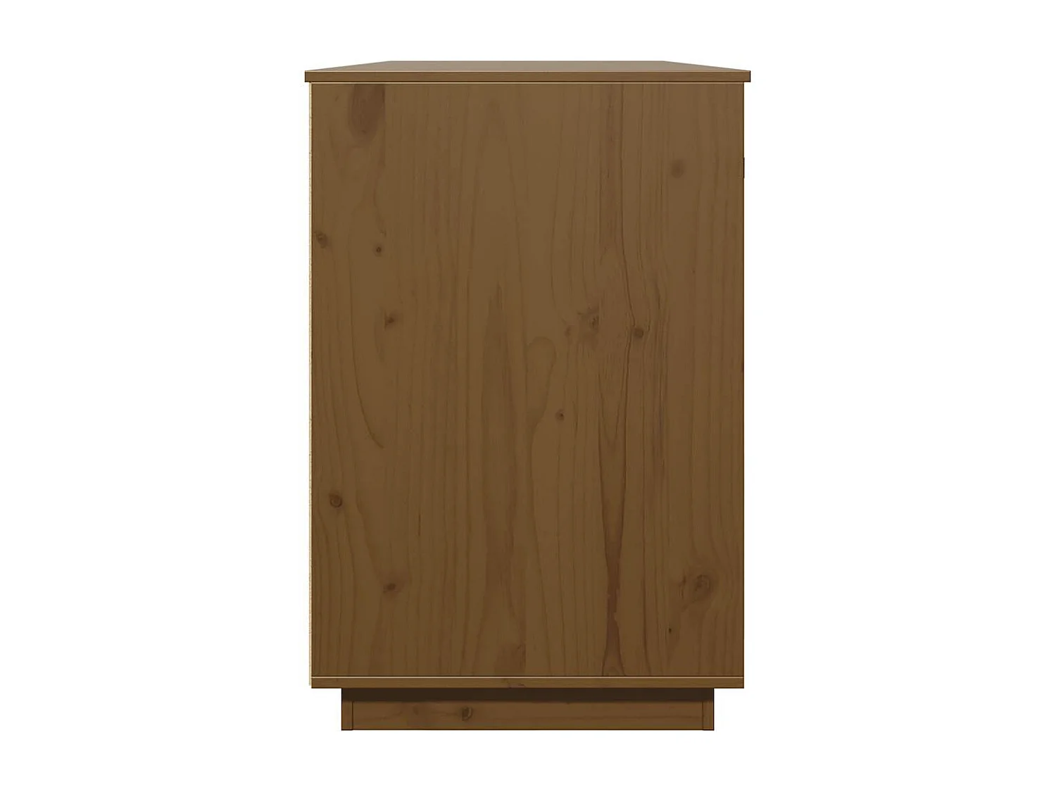 Secretária com armários 135x50x75 cm pinho maciço castanho mel