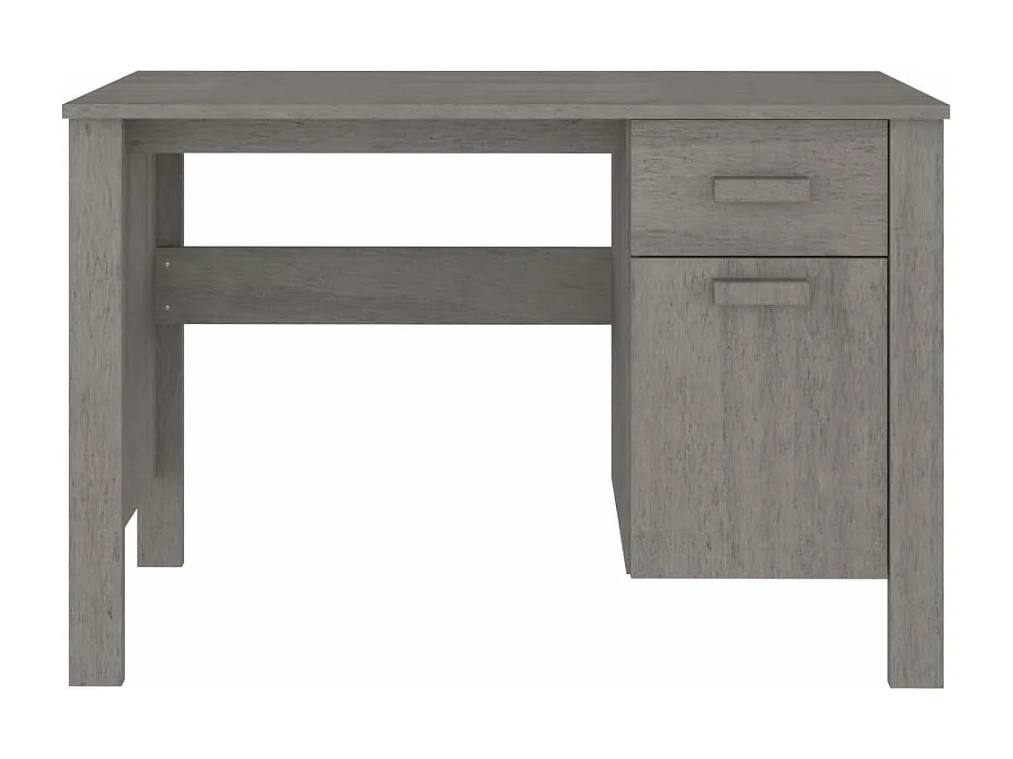 Bureau HAMAR Gris clair 113x50x75 cm Bois massif de pin