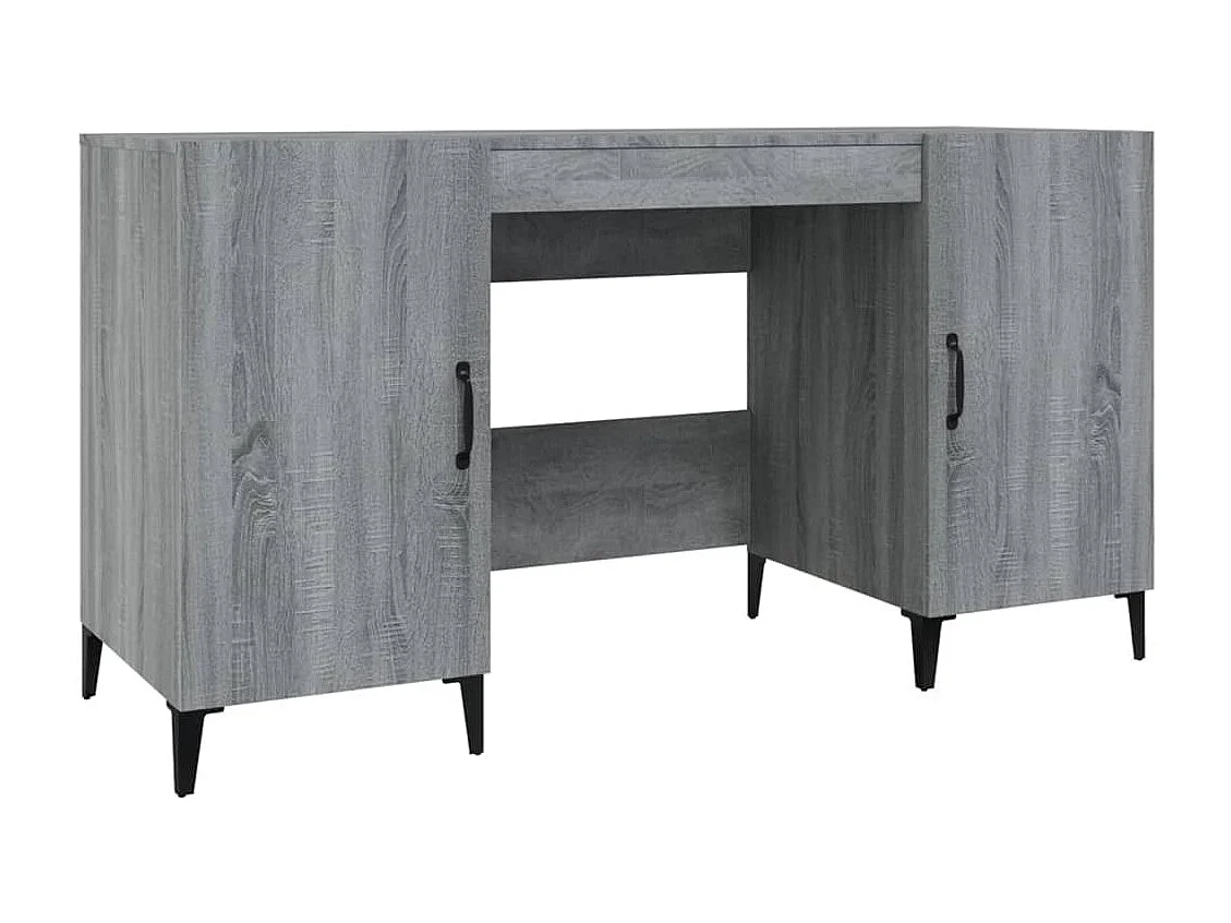 Bureau Sonoma gris 140x50x75 cm Bois d'ingénierie