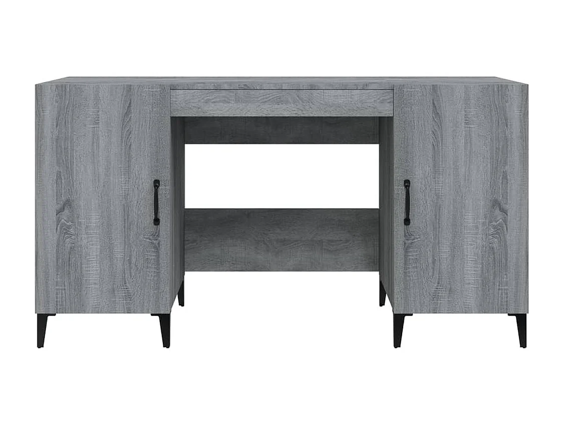 Bureau Sonoma gris 140x50x75 cm Bois d'ingénierie
