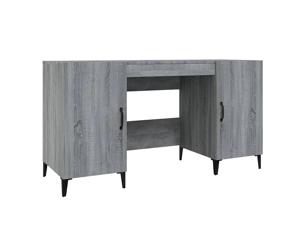 Bureau Sonoma gris 140x50x75 cm Bois d'ingénierie