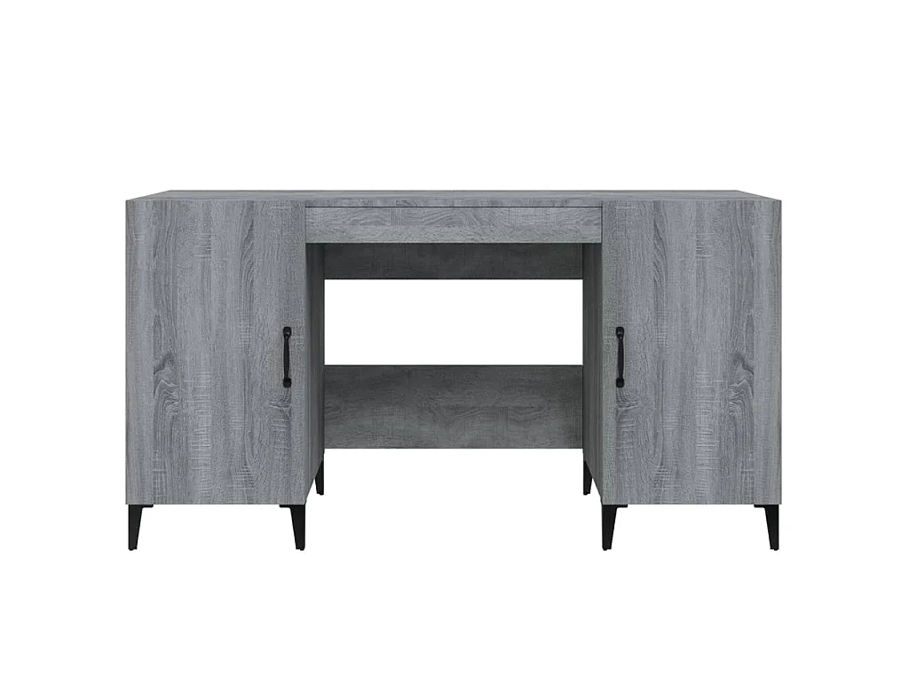 Bureau Sonoma gris 140x50x75 cm Bois d'ingénierie