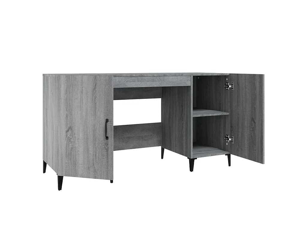Bureau Sonoma gris 140x50x75 cm Bois d'ingénierie