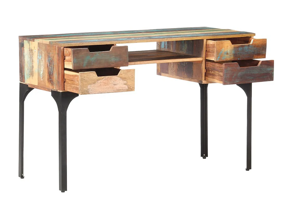 Bureau 118x48x75 cm massief gerecycled hout