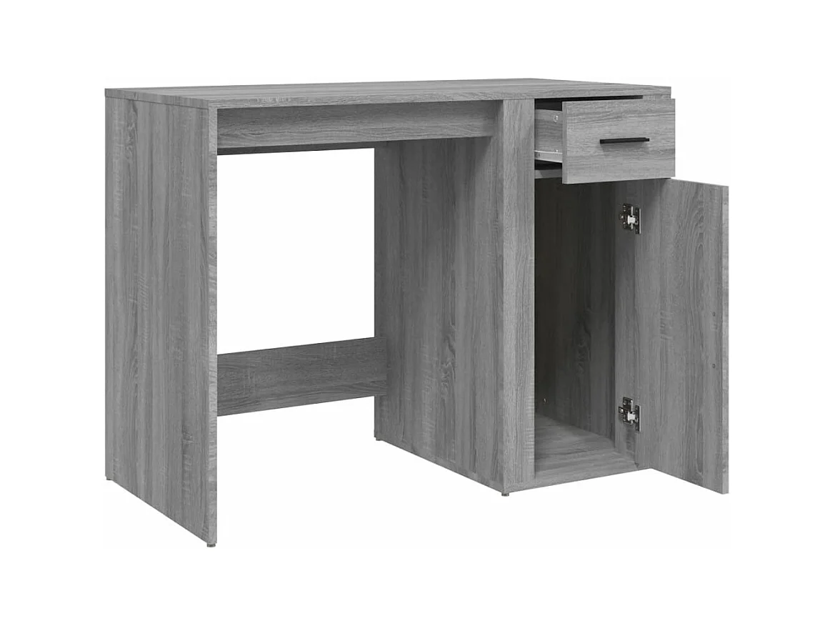 Bureau Sonoma gris 100x49x75 cm Bois d'ingénierie