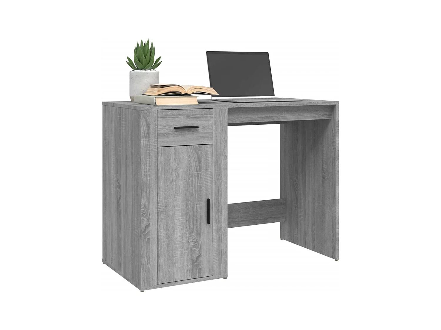 Bureau 100x49x75 cm bewerkt hout grijs sonoma eikenkleurig