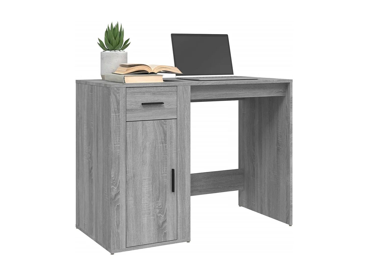 Bureau Sonoma gris 100x49x75 cm Bois d'ingénierie