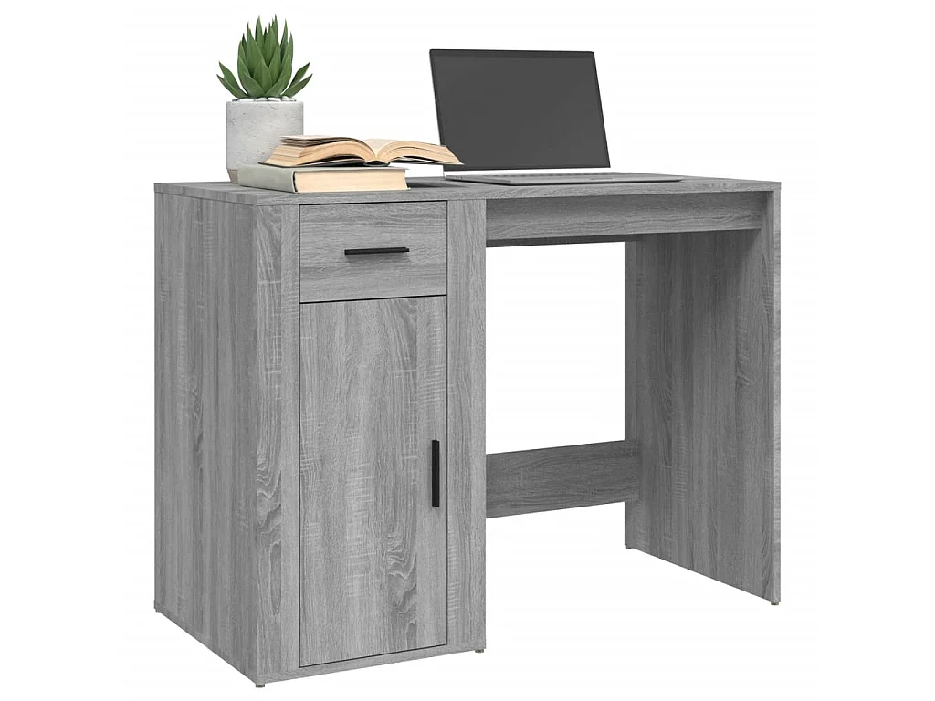 Bureau Sonoma gris 100x49x75 cm Bois d'ingénierie