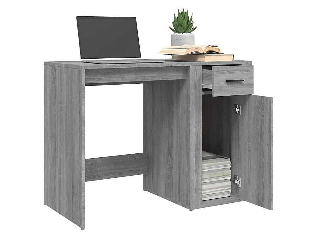Bureau Sonoma gris 100x49x75 cm Bois d'ingénierie