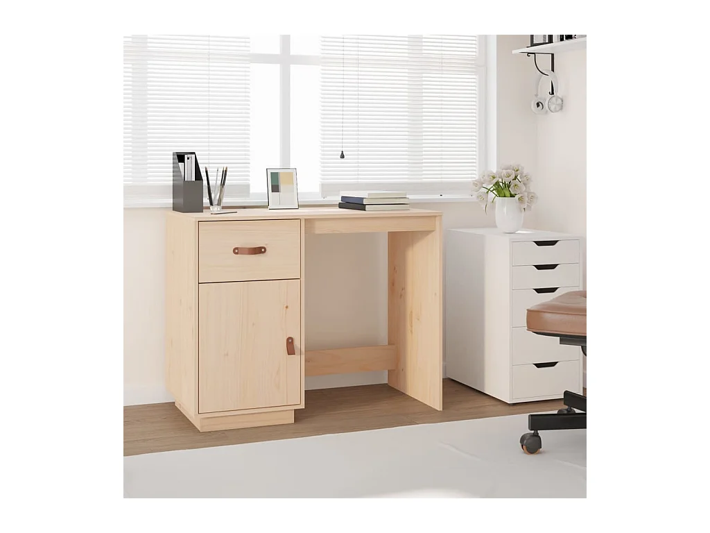 Bureau 95x50x75 cm massief grenenhout