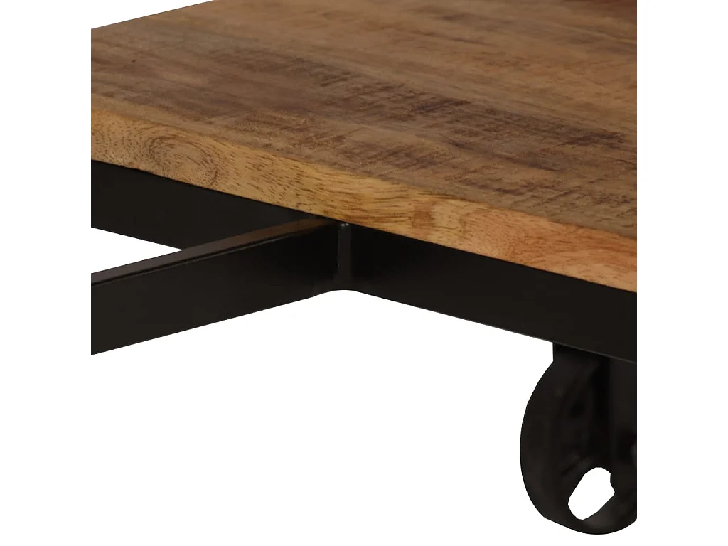 Schreibtisch mit Klapphocker Mangoholz Massiv 115x50x76 cm