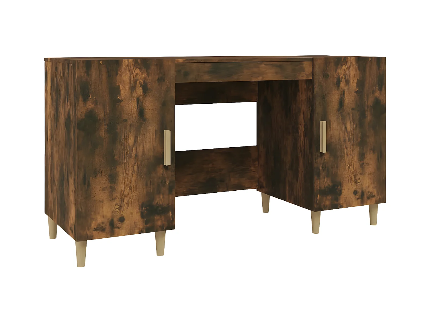 Schreibtisch Räuchereiche 140x50x75 cm Holzwerkstoff