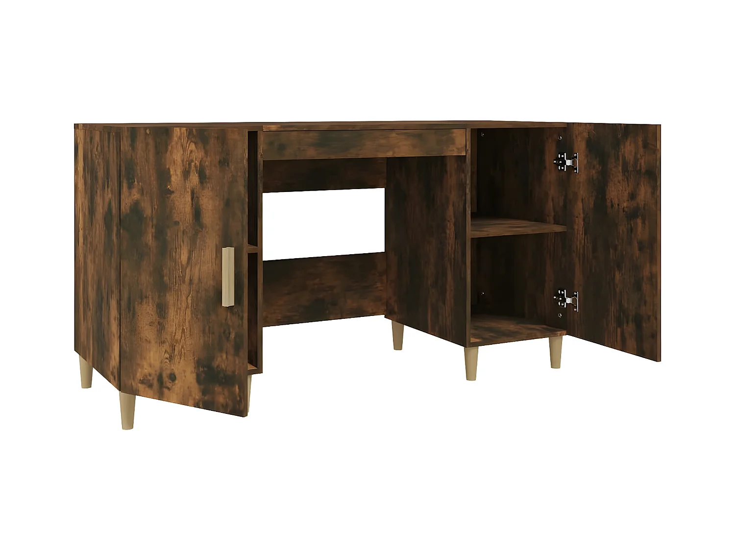 Schreibtisch Räuchereiche 140x50x75 cm Holzwerkstoff