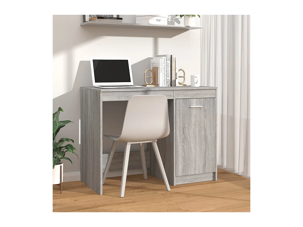 Bureau Sonoma gris 100x50x76 cm Bois d'ingénierie