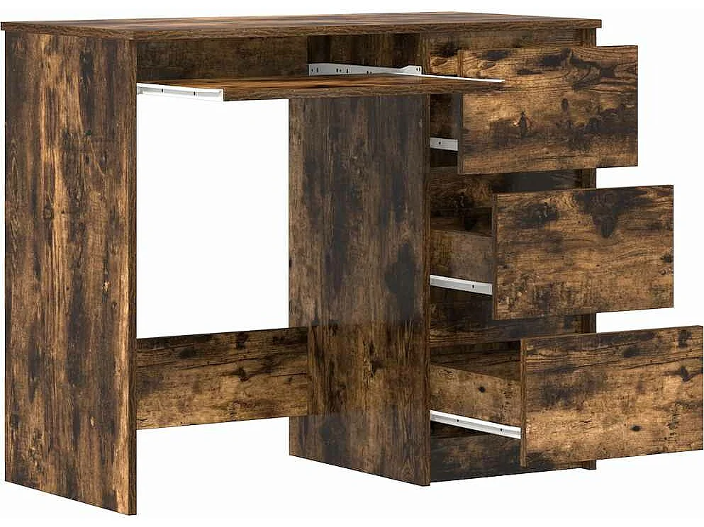 Bureau Chêne fumé 90x45x76 cm Bois d'ingénierie
