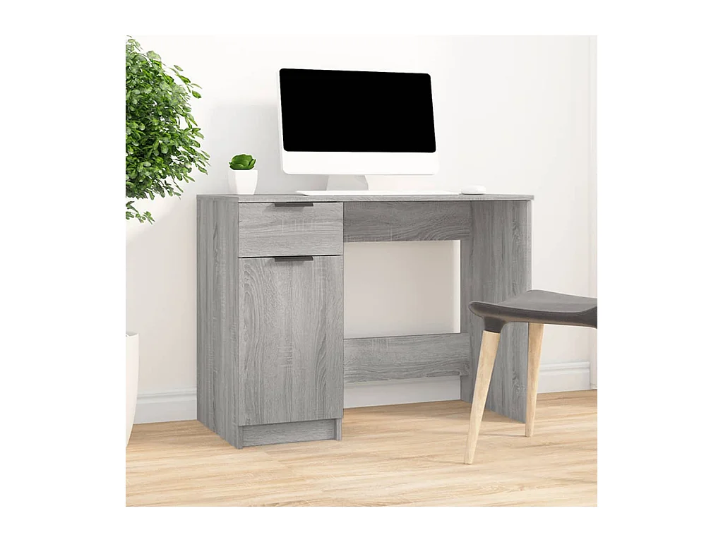Bureau Sonoma gris 100x50x75 cm Bois d'ingénierie