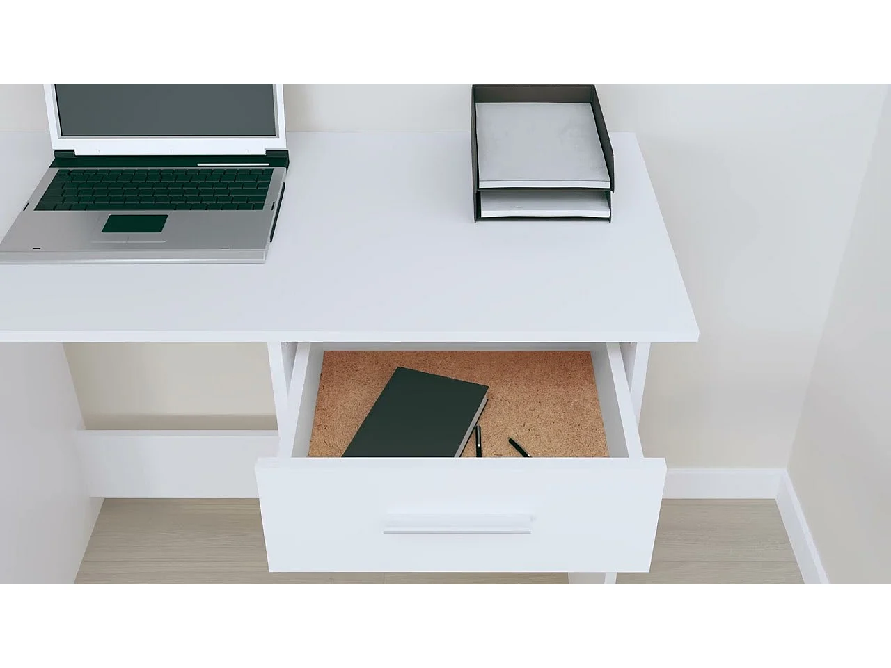 Bureau Blanc 100 x 50 x 76 cm Bois d'ingénierie