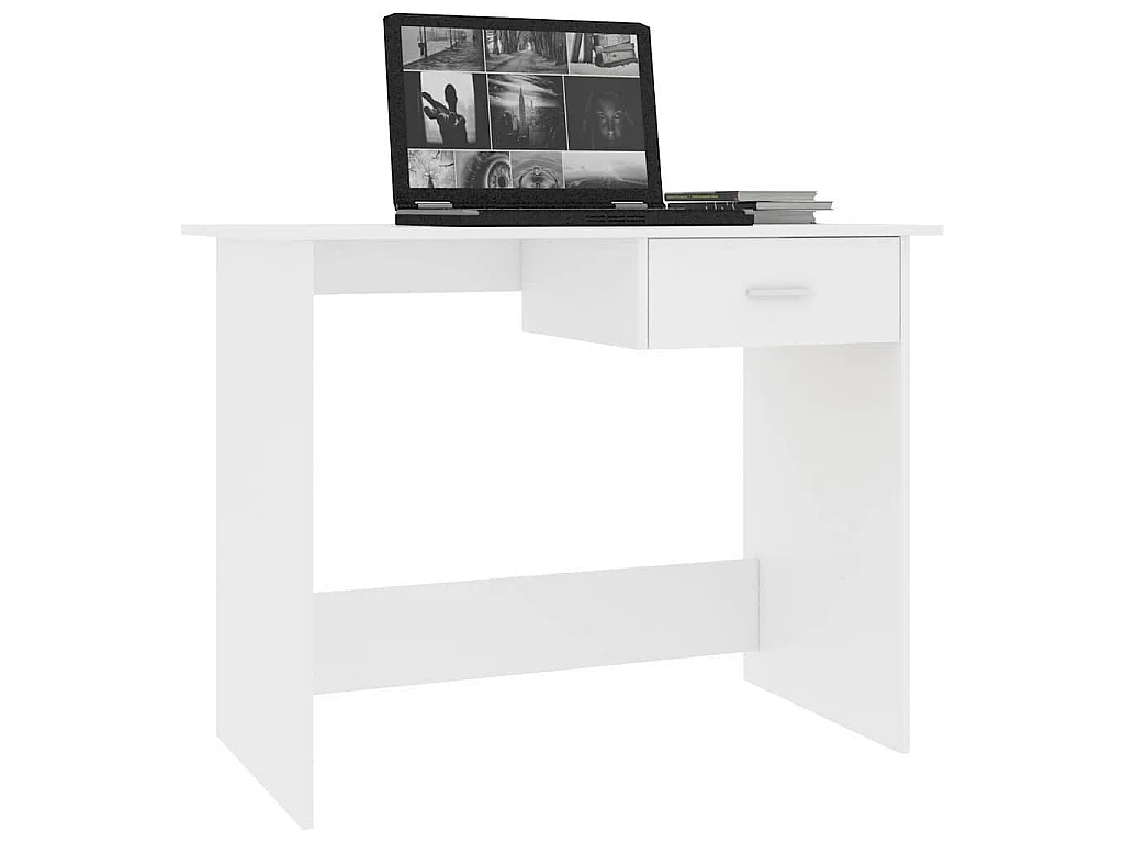 Schreibtisch Weiß 100x50x76 cm Holzwerkstoff